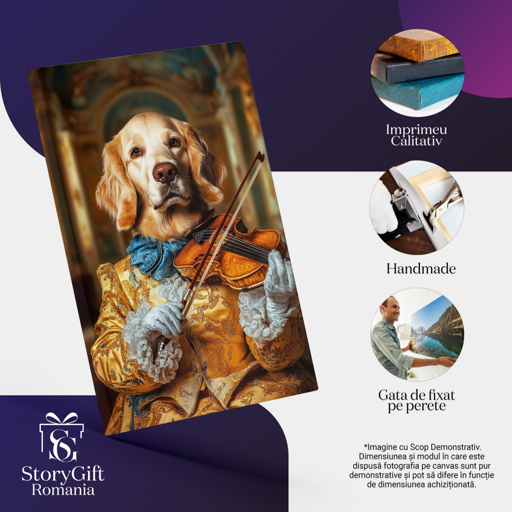 Tablou Canvas Personalizat Muzician Vioară Regală
Marime 70x50CM [4]