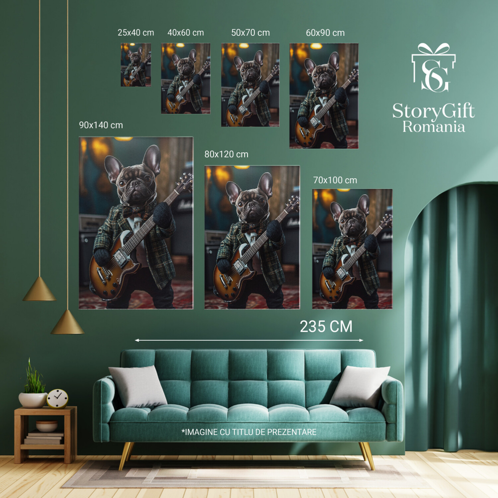 Tablou Canvas Personalizat Muzician Chitarist în Studio
Marime 40x25CM [6]