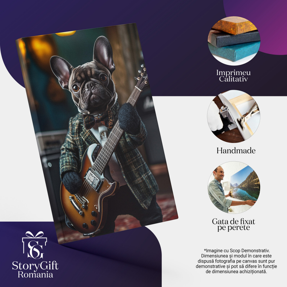 Tablou Canvas Personalizat Muzician Chitarist în Studio
Marime 40x25CM [4]