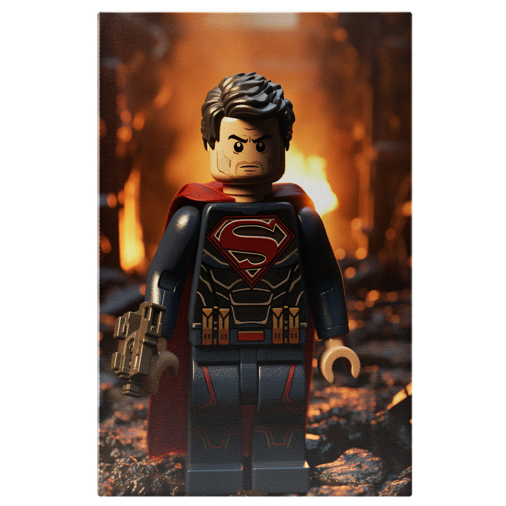 Tabloul canvas cu Superman Lego pregătit de luptă, Marime 40x25CM [1]