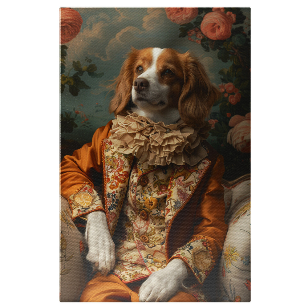 Nobilul Canin - Tablou Canvas cu Portretul unui Câine Aristocrat în Splendoarea Sa Regală, Marime 40x25CM [1]