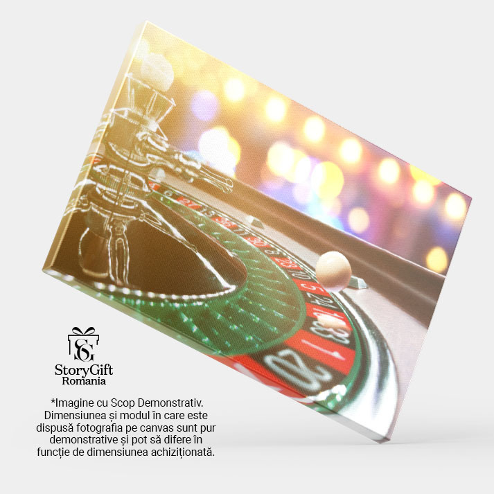 Tablou Canvas - Nopti de Noroc: Emotia si Incertitudinea Ruletei 40x25CM [4]