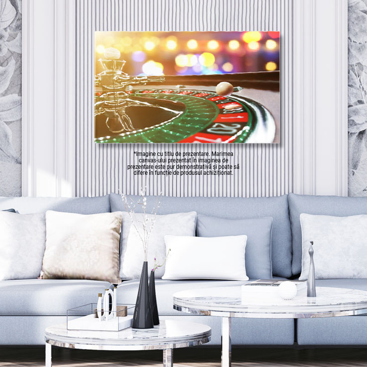 Tablou Canvas - Nopti de Noroc: Emotia si Incertitudinea Ruletei 40x25CM [3]