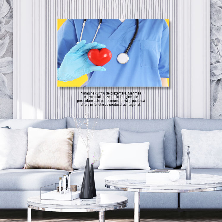 Tablou Canvas: O Inima Sanatoasa, O Viata Fericita 40x25CM [3]