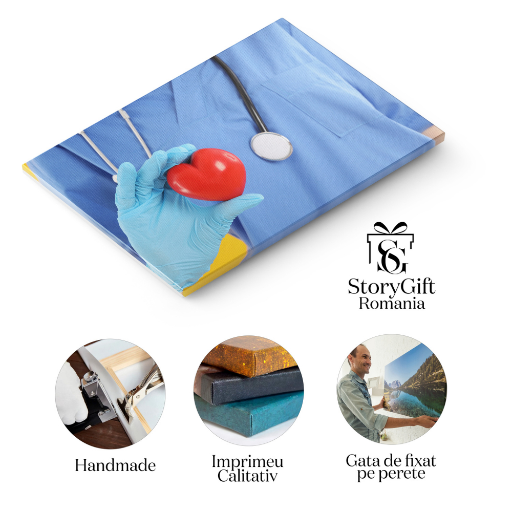 Tablou Canvas: O Inimă Sănătoasă pentru o Viață Fericită, Marime 40x25CM [2]