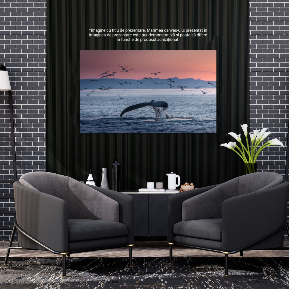 Întâlnire Subacvatică cu Megaptera în Salish Sea - O Magie Oceanică, Marime 40x25CM [3]