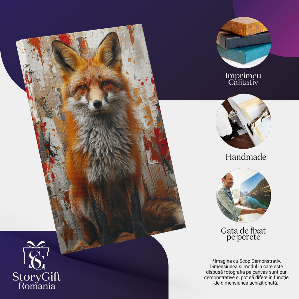 Privire Fascinantă asupra Vulpilor - Nazdravanul Roșiat, Marime 40x25CM [2]