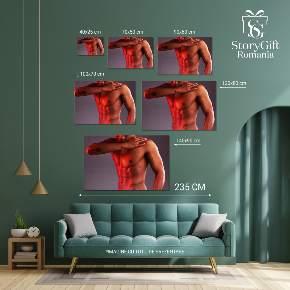 O Zi Frumoasă la Paris: Tânără Admirând Turnul Eiffel, Marime 40x25CM [4]