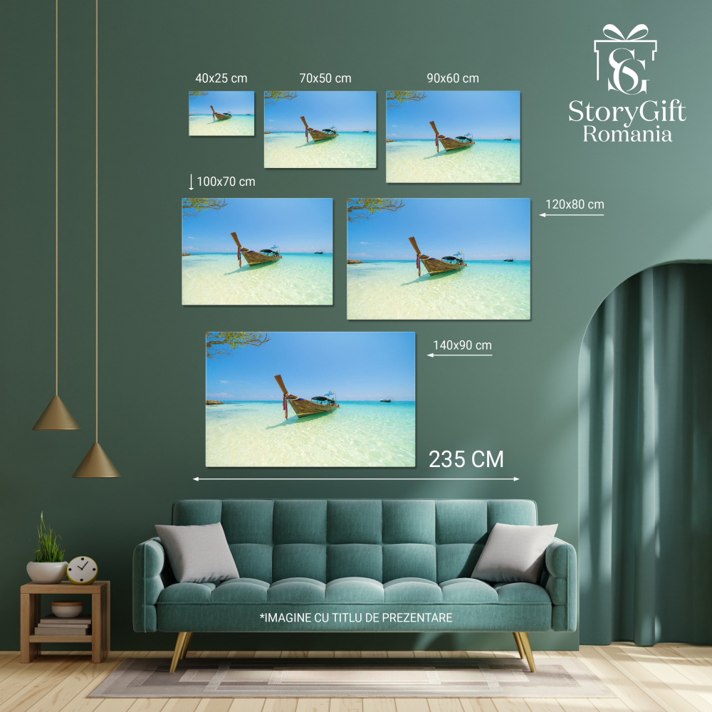 Tablou Canvas Ocean si Plaja in Thailanda, thailanda, phuket, ocean, plaja, fundal, atractie, casa, mal, stanci, turism, vara, sezon, natura, insula. 140x90CM [4]