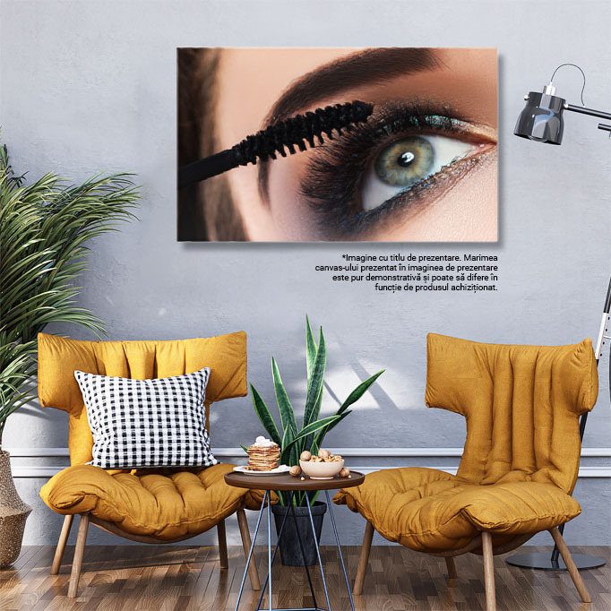 Tablou Canvas - Ochi stralucitori, machiaj detaliat, gene si umbre 40x25CM [3]