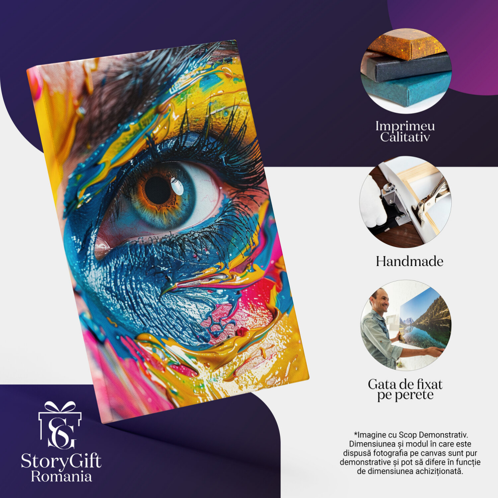 Ochiul și Frumusețea Haotică a Creației Turbulente - Pictură Digitală, Marime 40x25CM [2]