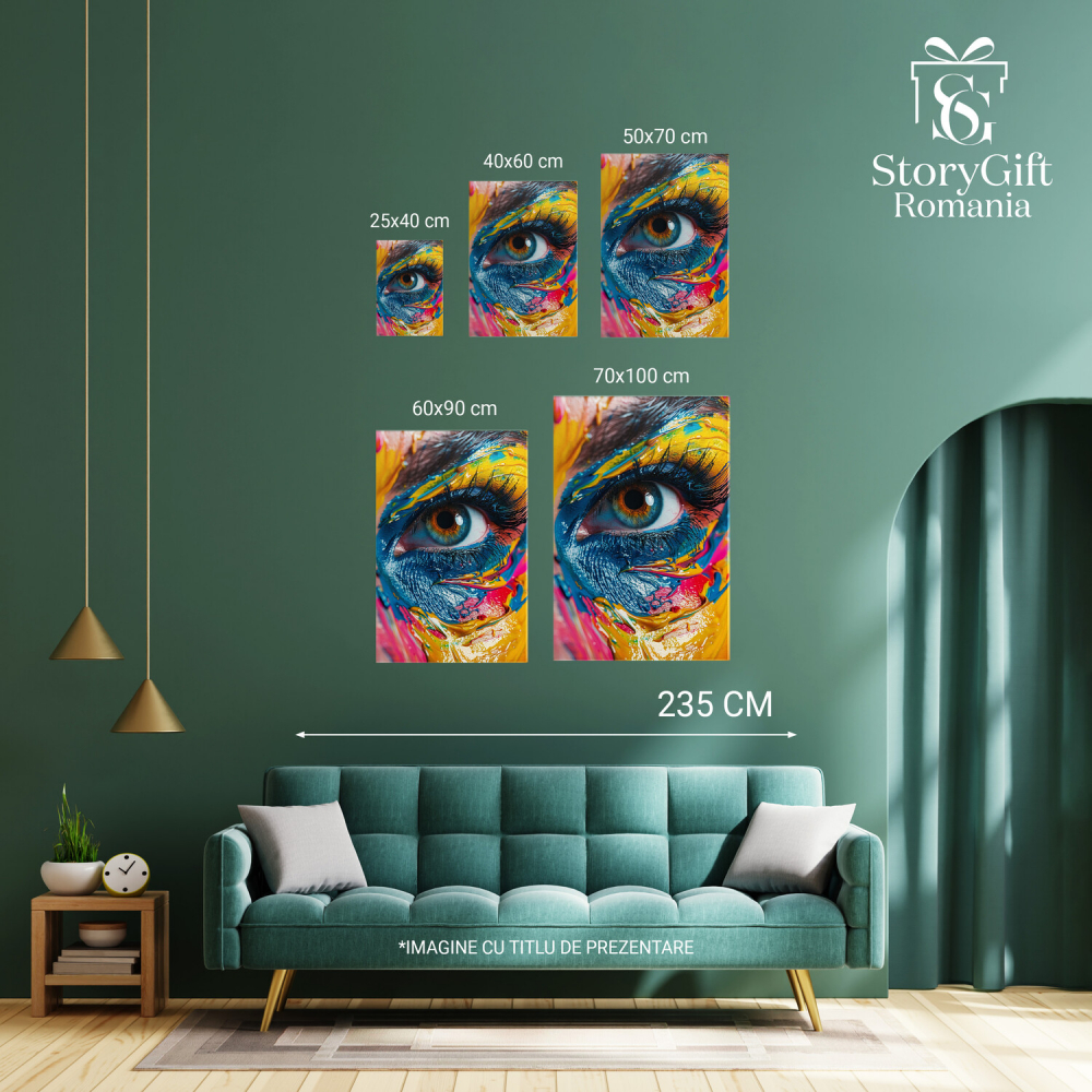 Ochiul și Frumusețea Haotică a Creației Turbulente - Pictură Digitală, Marime 40x25CM [4]