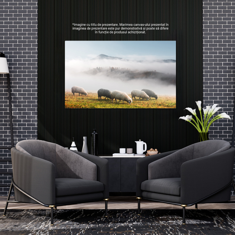 Oi în Munte pe Ceață - O Odă Naturii, Marime 40x25CM [3]