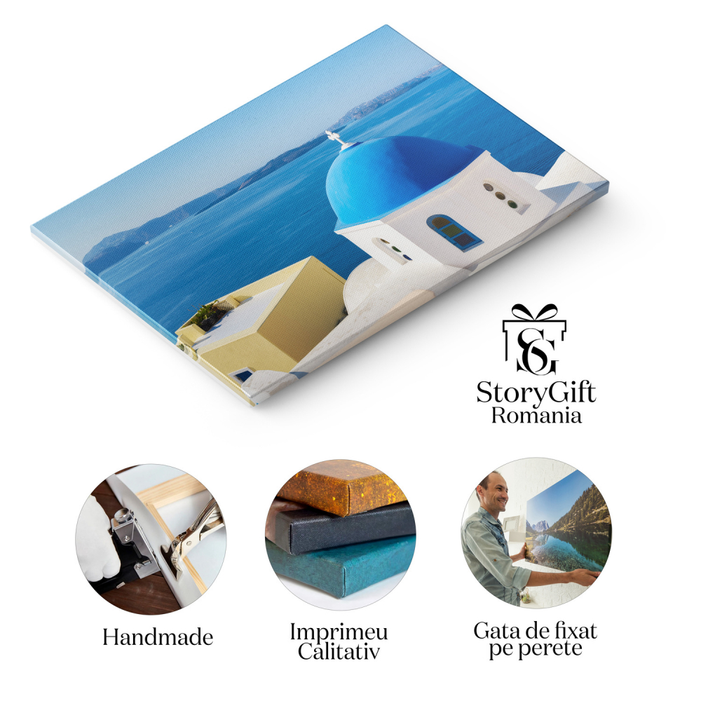 Apus de Soare în Oia, Santorini - Peisaj Grecesc, Marime 40x25CM [2]