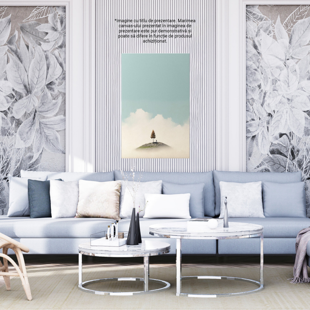 Tablou Canvas Om pe Vârful Muntelui | Pictură Digitală Inspirațională, Marime 40x25CM [4]