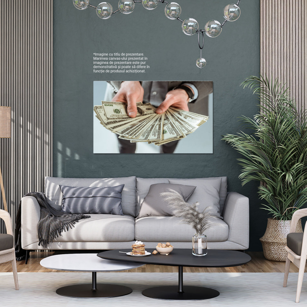 Om de Afaceri Prosper cu Bancnote - Simbol al Succesului, Marime 40x25CM [3]