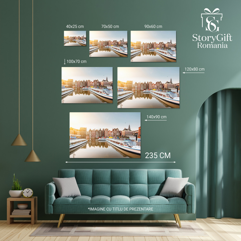 Orașul Amsterdam și Canalele Sale Picturale, Marime 40x25CM [4]