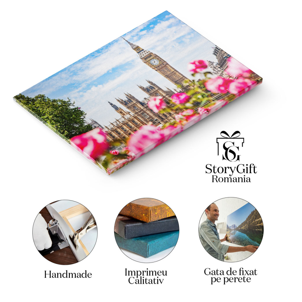 Tablou Canvas - Orasul Londra, Big Ben, reprezentativ pentru Marea Britanie 40x25CM [2]