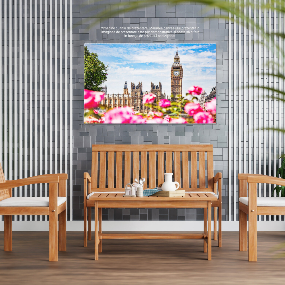 Tablou Canvas Londra: Big Ben, Reprezentant Emblematic al Marii Britanii, Marime 40x25CM [4]