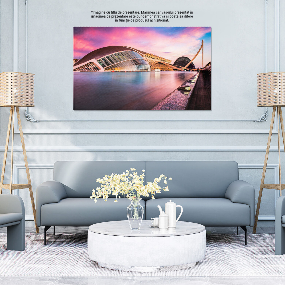 Tablou Canvas: Orașul Utopiei - Arhitectura Modernă și Vibrantă, Marime 40x25CM [4]