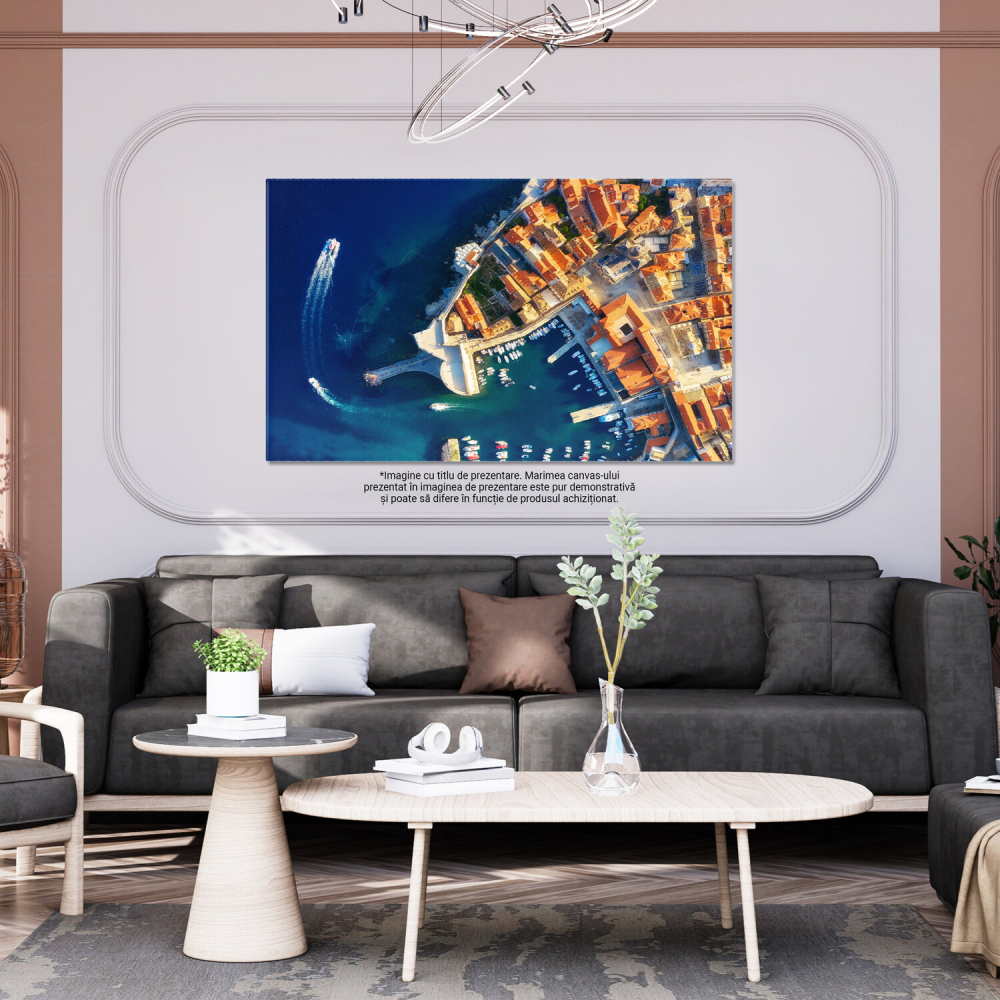 Dubrovnik - Vedere Aeriană a Orașului Vechi, Marime 40x25CM [3]