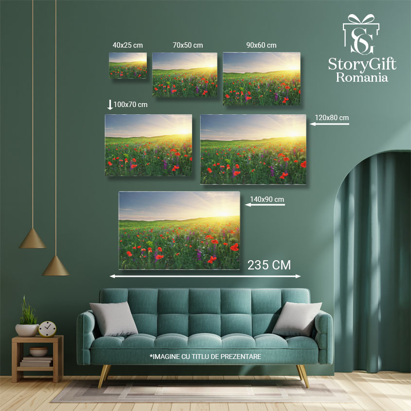 Tablou Canvas Pajiste de Primavara: Flori, Pajiste, Peisaj, Natura, Soare. 4178 40x25CM [5]