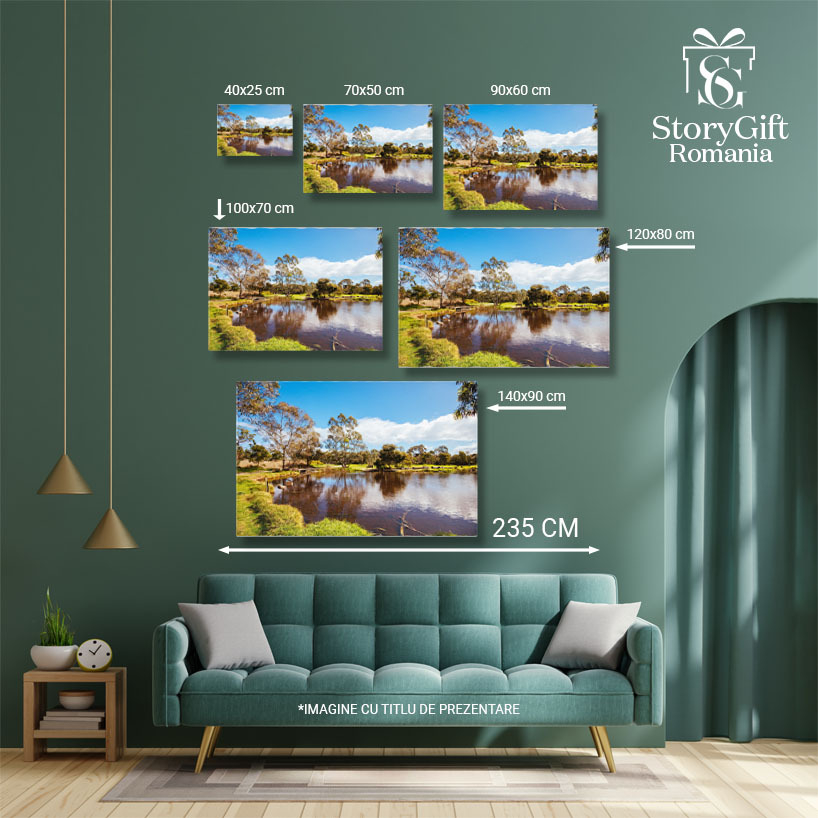 Tablou Canvas Parcul Darebin in Melbourne, Australia Darebin Parklands, Melbourne, Australia, peisaj, natura, lac 1599 40x25CM [5]