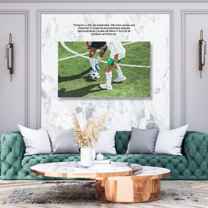 Tablou Canvas - Pasionati de Fotbal - Jocul Intens al Campionilor 40x25CM [3]