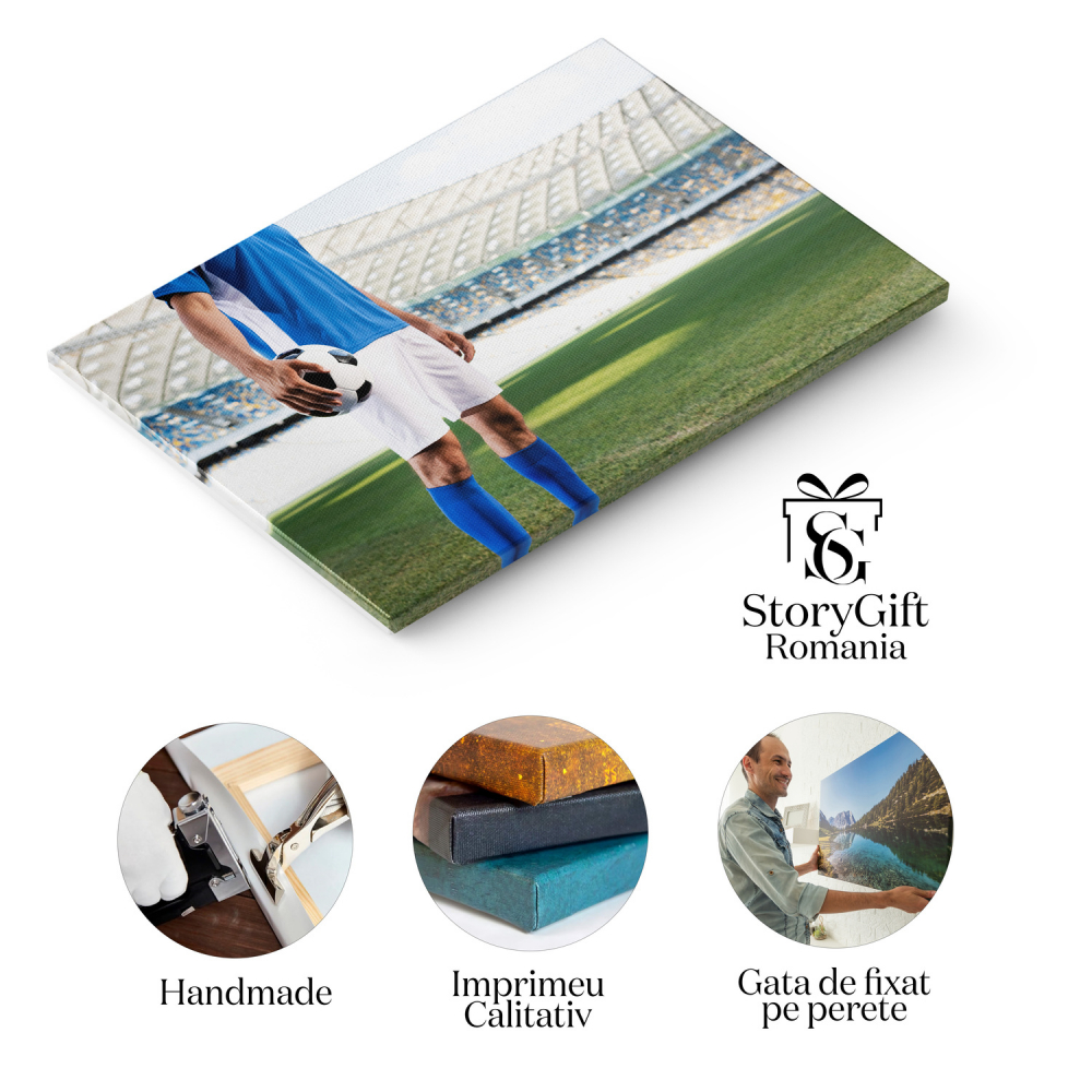 Pasionează pe Teren: Spiritul Fotbalului în Acțiune, Marime 40x25CM [2]