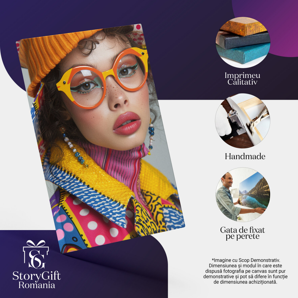 Tablou Canvas - Pasiune pentru Modă Colorată și Accesorii Unice, Pictură Digitală, Marime 40x25CM [2]