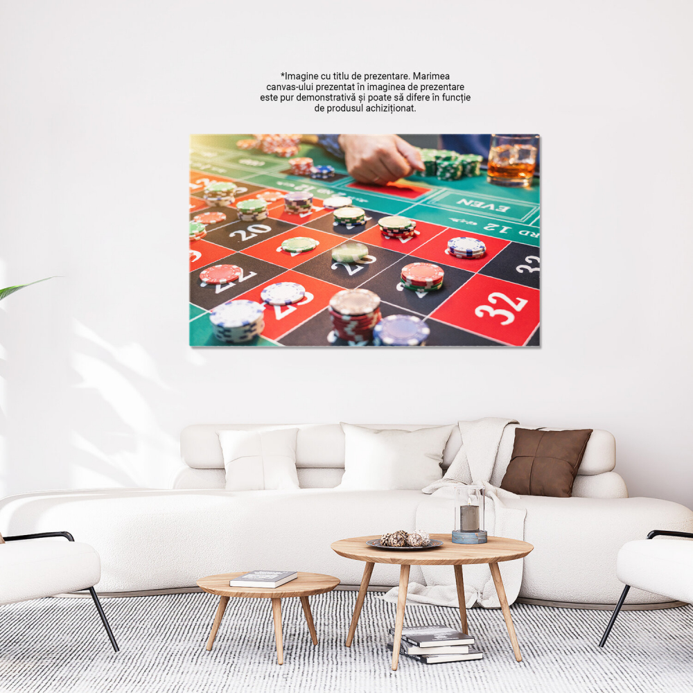 Tablou Canvas: Emoția și Distracția unei Nopți la Cazinou, Marime 40x25CM [3]