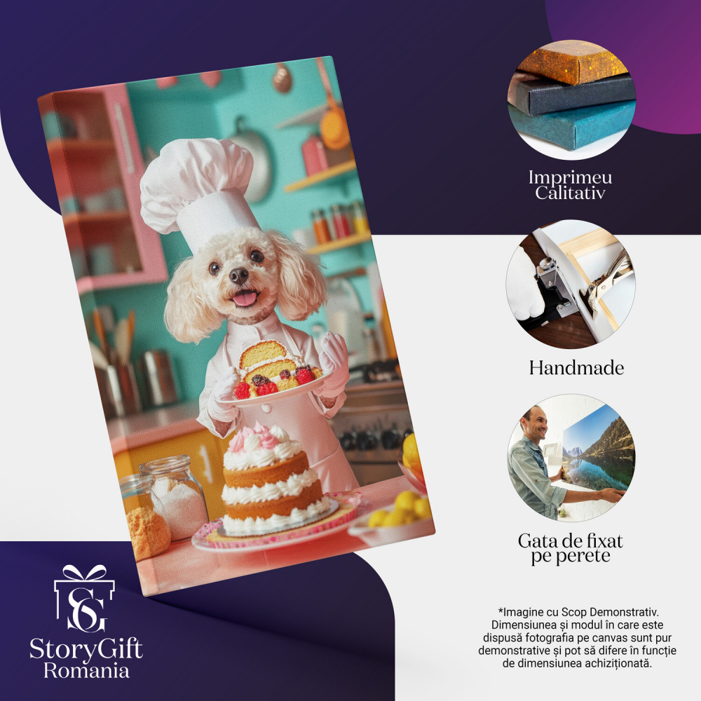 Tablou Canvas Personalizat Patiser Cheff Cu Tort
Marime 40x25CM [4]