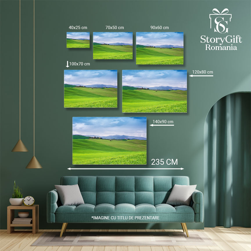 Tablou Canvas Pauza la Ferma Toscanei: Relaxare 40x25CM [5]