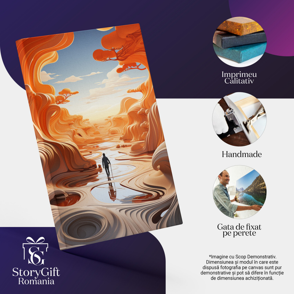 Peisaj Abstract: Senin Călător pe Drum, Marime 40x25CM [2]