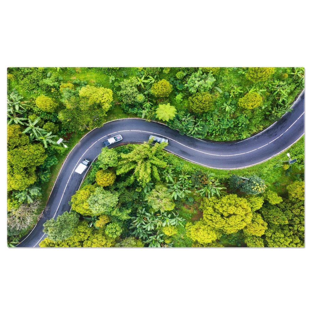 Peisaj Aerial cu Pădure și Drum - O Privire Spectaculoasă din Indonezia, Marime 40x25CM [1]