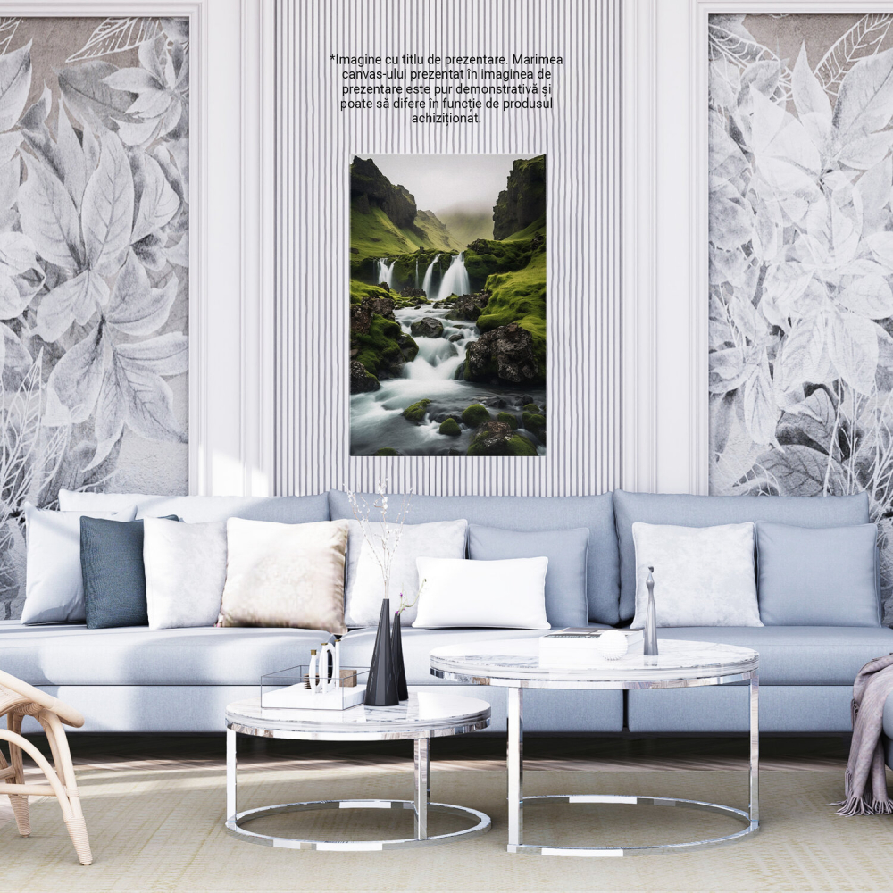 Peisaj cu Râu și Stânci - Tablou Canvas, Marime 40x25CM [4]