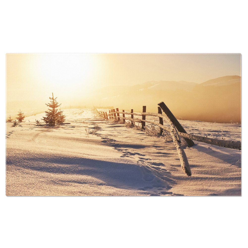 Tablou Canvas Peisaj de Iarnă în Alpii Austrieci - Frumusețe Montană, Marime 40x25CM [1]