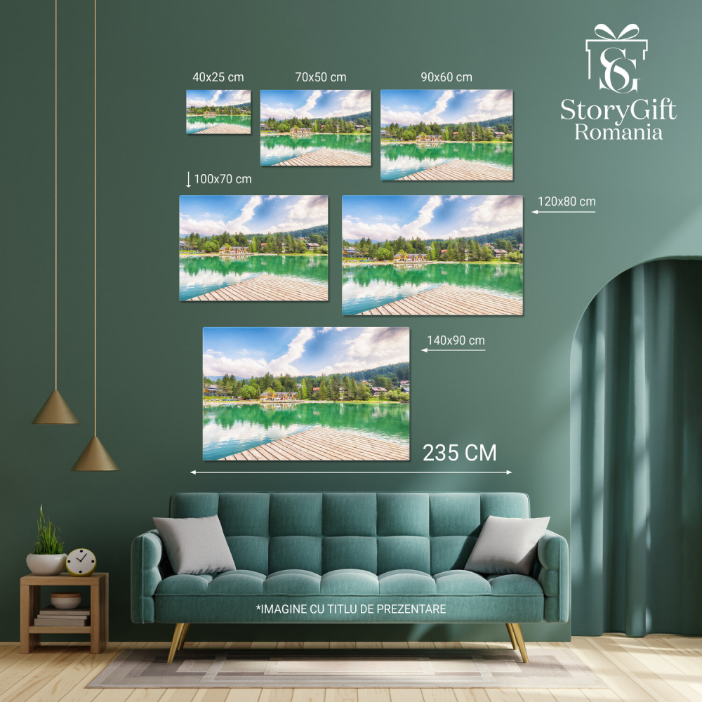 Peisaj Magnific pe Lacul Jasna – Slovenia, Marime 40x25CM [4]