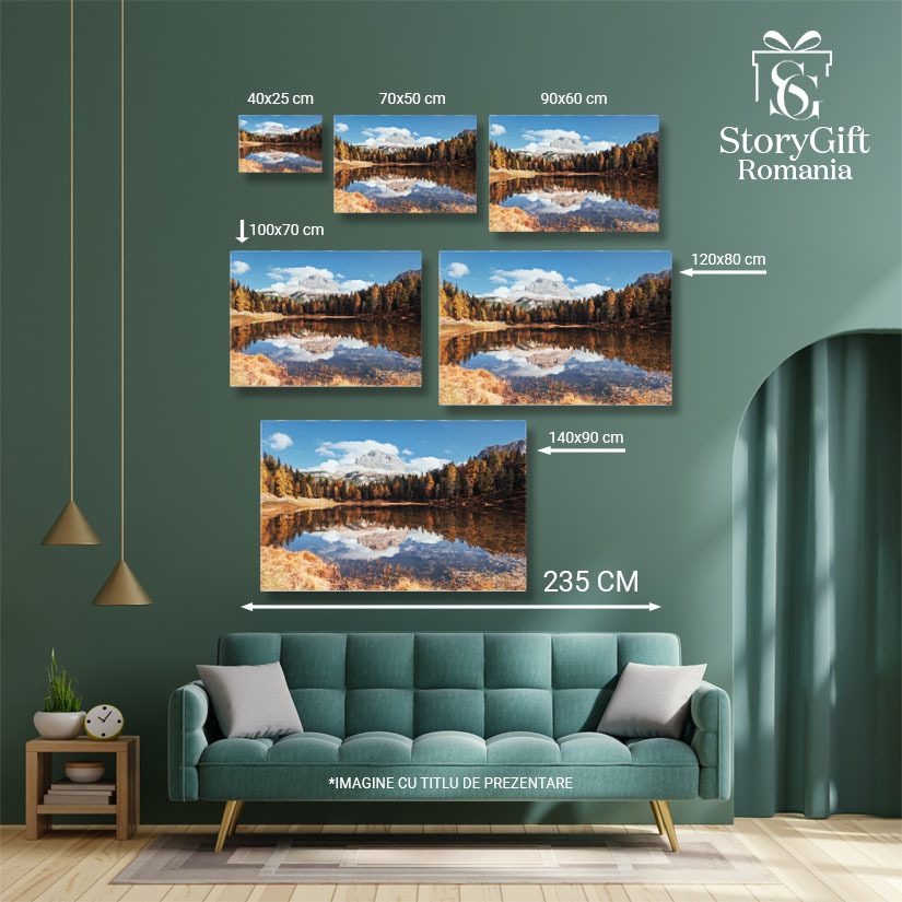 Tablou Canvas: Peisaj Montan in Lumina Zilei 40x25CM [5]