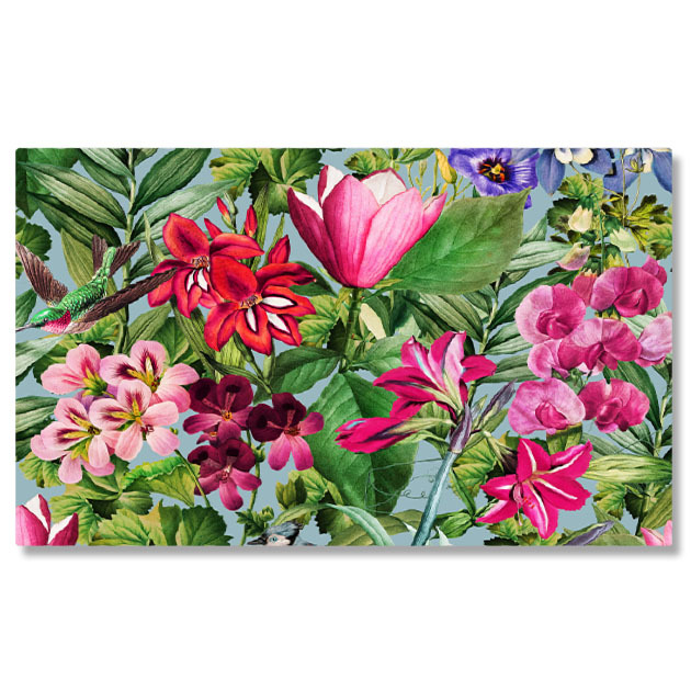 Tablou Canvas: Peisaj natural cu flori colorate - Roz predominant pe petale 40x25CM [1]