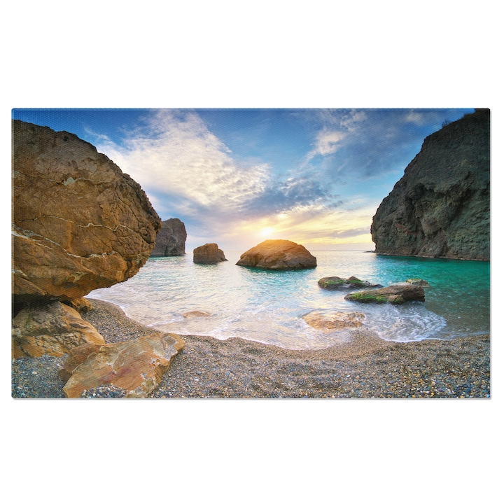 Tablou Canvas Peisaj Natural la Mare, apus, coasta, ocean, plaja, peisaj marin 70x50CM [1]