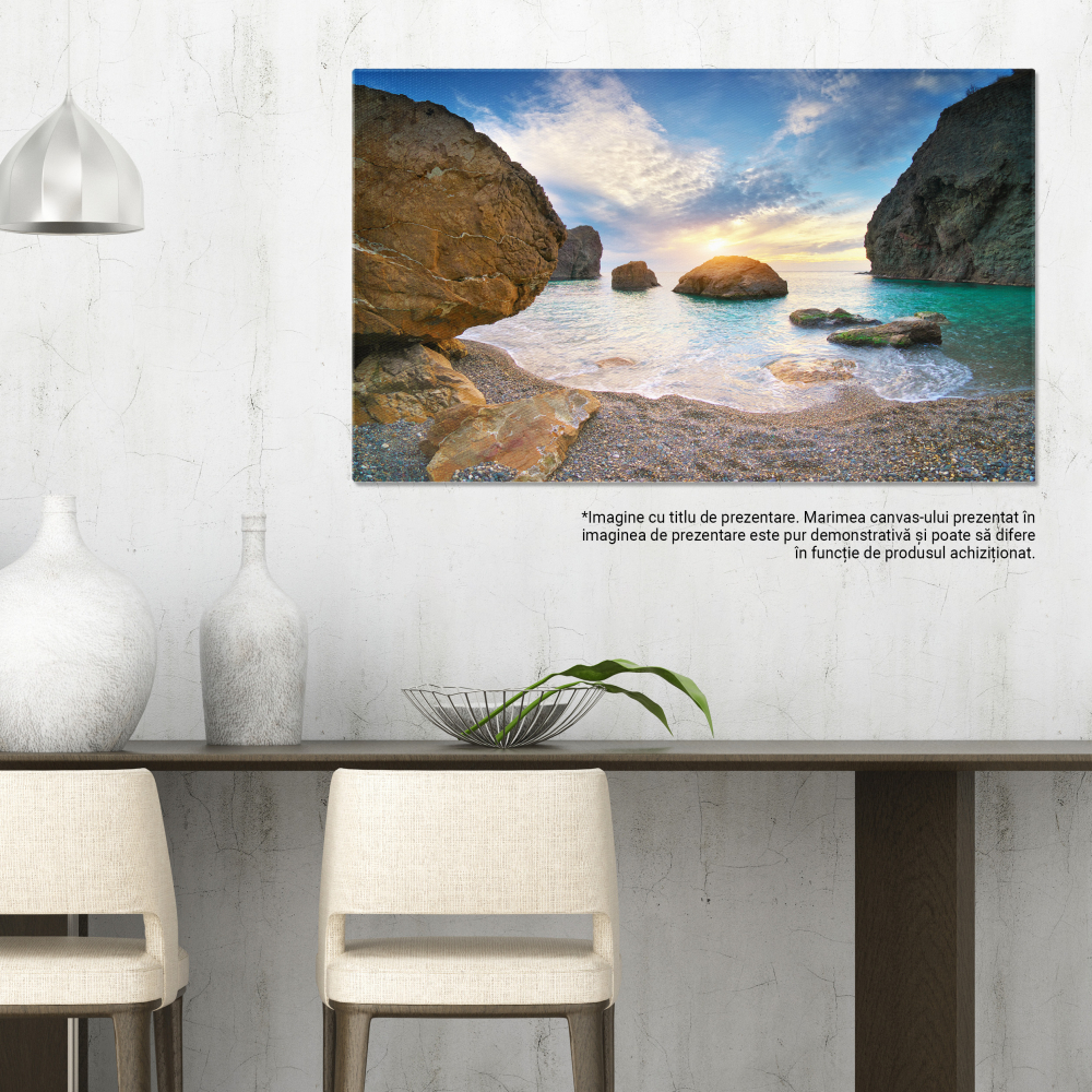 Tablou Canvas Peisaj Natural la Mare, apus, coasta, ocean, plaja, peisaj marin 70x50CM [3]