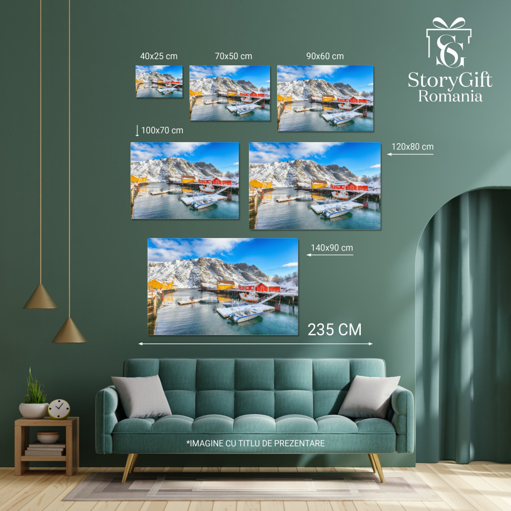 Peisaj Uimitor de Dimineață pe Marea Norvegiană, Marime 40x25CM [4]