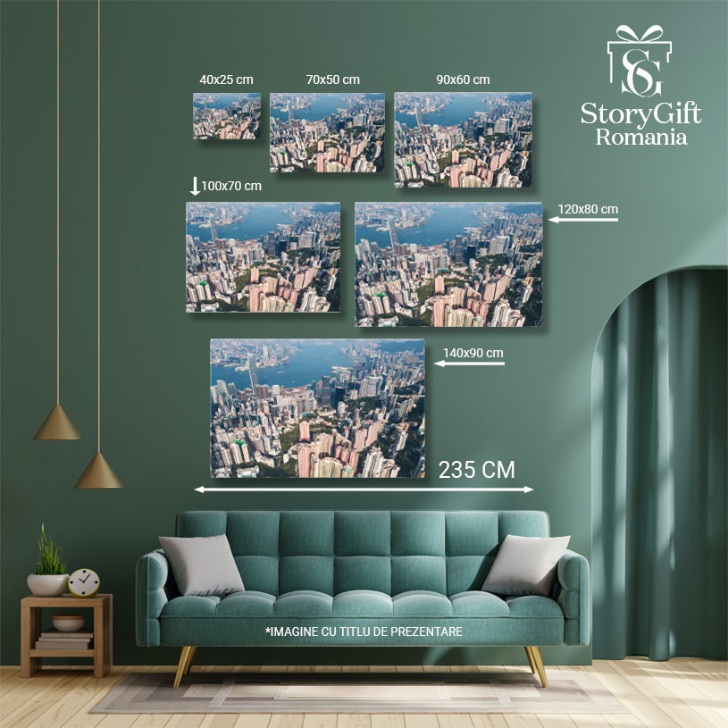 Tablou Canvas Peisaj Urban Hong Kong, architecture, Hong Kong, peisaj, ora 2391 40x25CM [5]