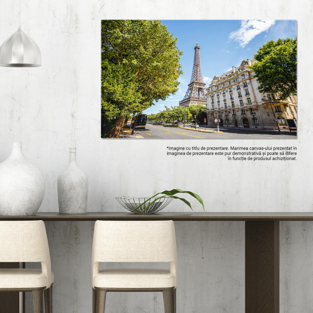 Peisaj Urban la Lumina Apusului în Paris – Tablou Canvas, Marime 40x25CM [3]