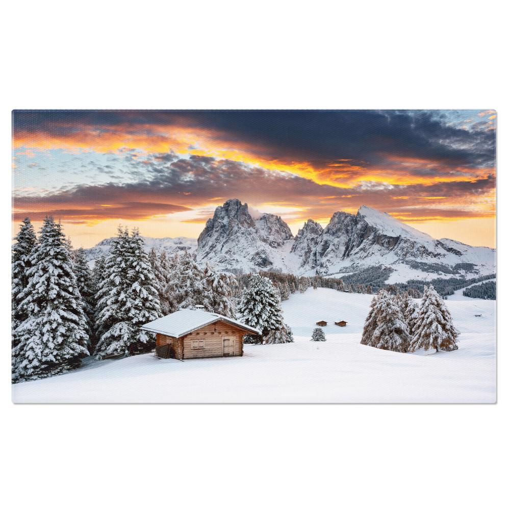 Peisaje de Iarnă în Dolomiți - Farmecul Zăpezii și Muntelui, Marime 40x25CM [1]