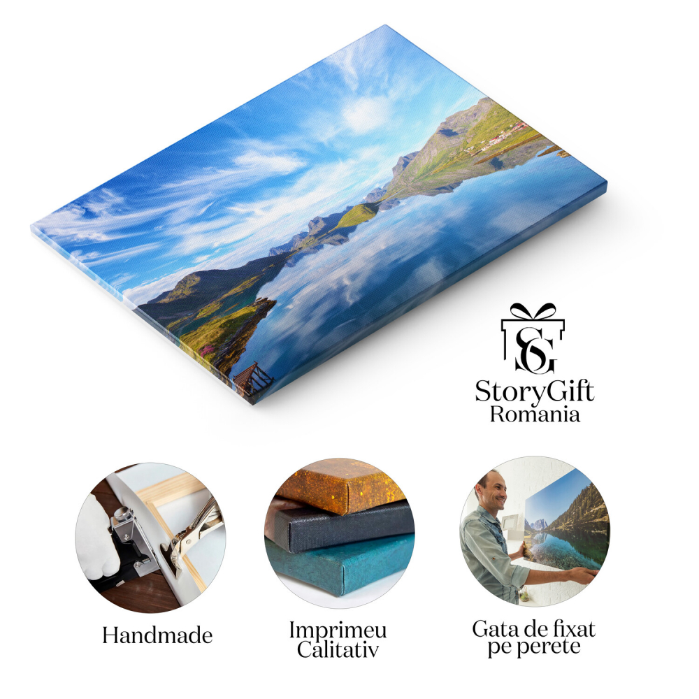 Peisajul Lofoten: Munți și Natură Norvegiană, Marime 40x25CM [2]