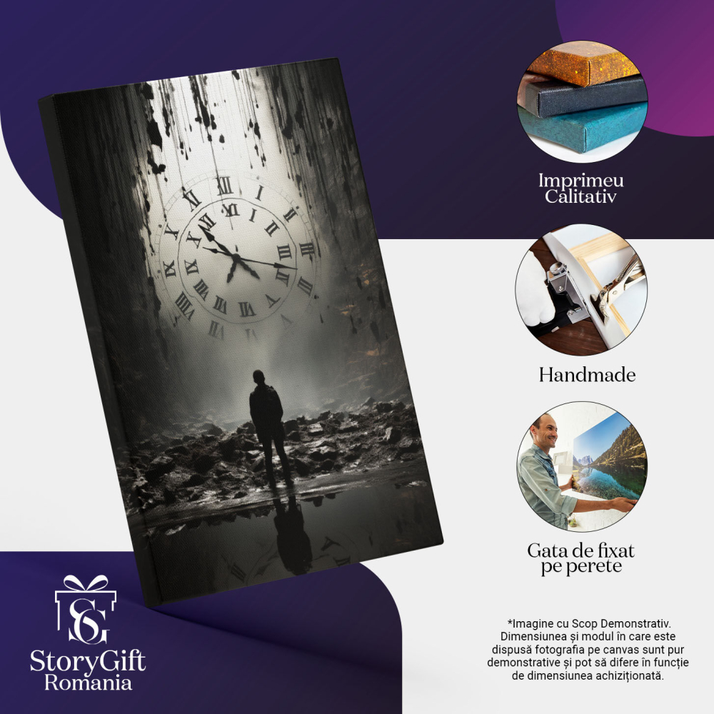 Tablou Canvas:  Persoana care a pierdut notiunea timpului in pestera - abstract Pictura Digitala 40x25CM [3]