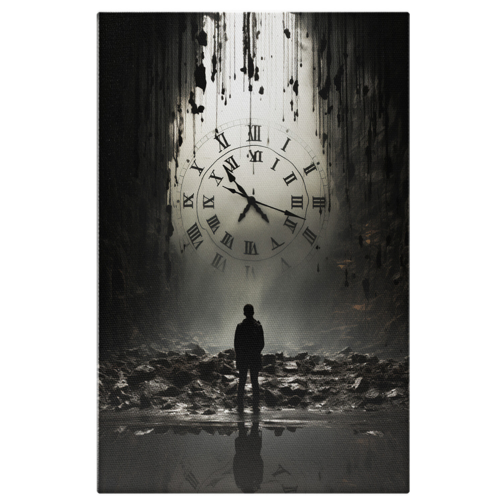 Tablou Canvas Persoana Care a Pierdut Noțiunea Timpului în Peșteră, Marime 40x25CM [1]