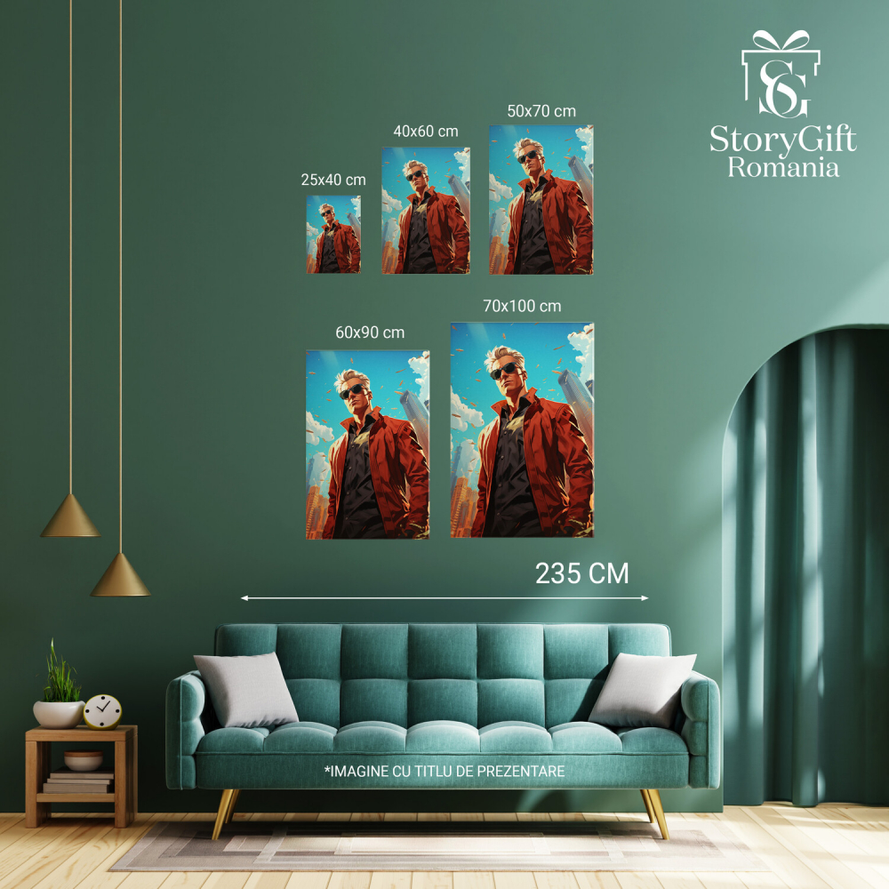 Tablou Canvas - Bărbatul în Era Blocurilor Înălțate, Marime 40x25CM [3]